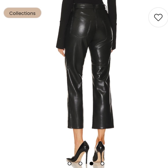 Frame LE JANE CROPPED RECYCLED LEATHER PANTS size 25 - Picture 4 of 8